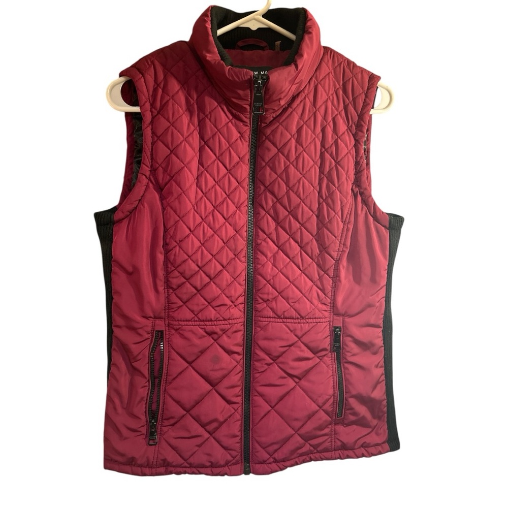 Andrew Marc Red Quilted Vest